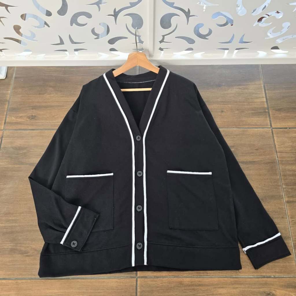 Kiukiu Alex Outer - Baju Outer Wanita - Outer Polos - Outer Simple - Outer Unisex Cewe Cowo - outer 