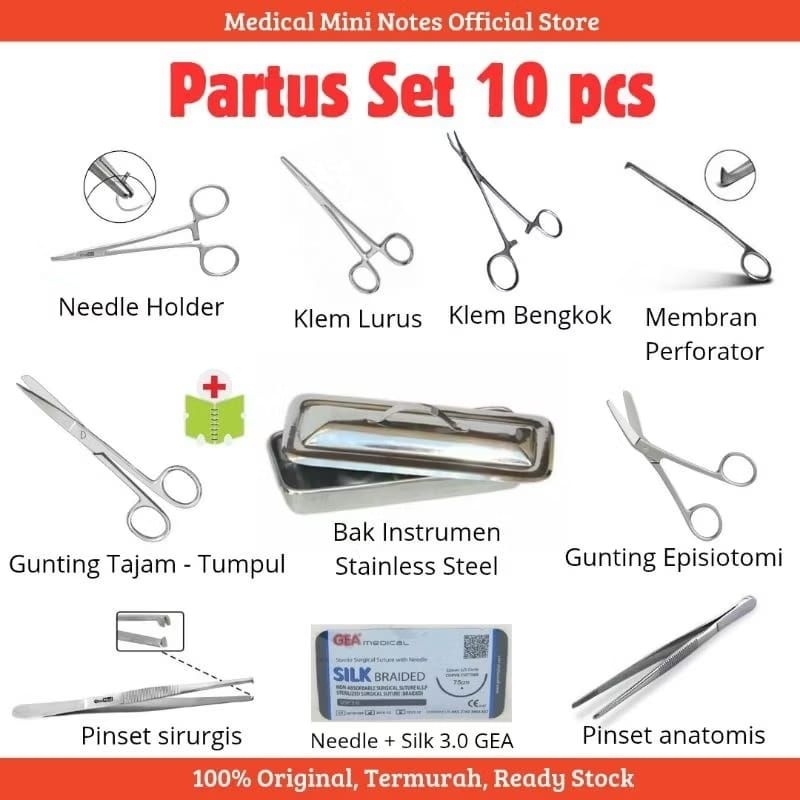 Original Termurah | Partus Set 10 Pcs Harga Termurah