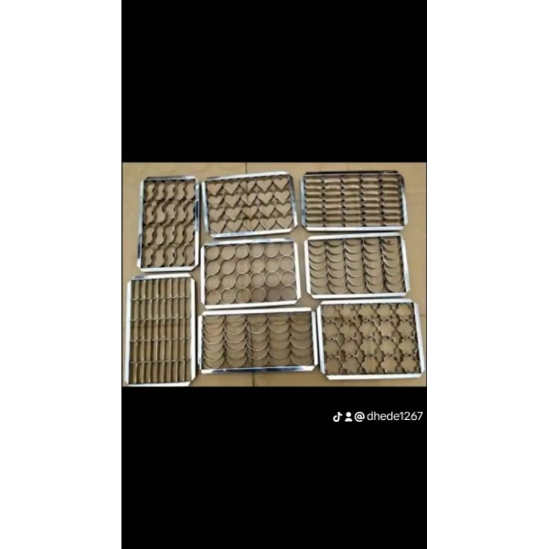 cetakan kastengel kotak/bingkai kue kering nastar stanlise kitheware