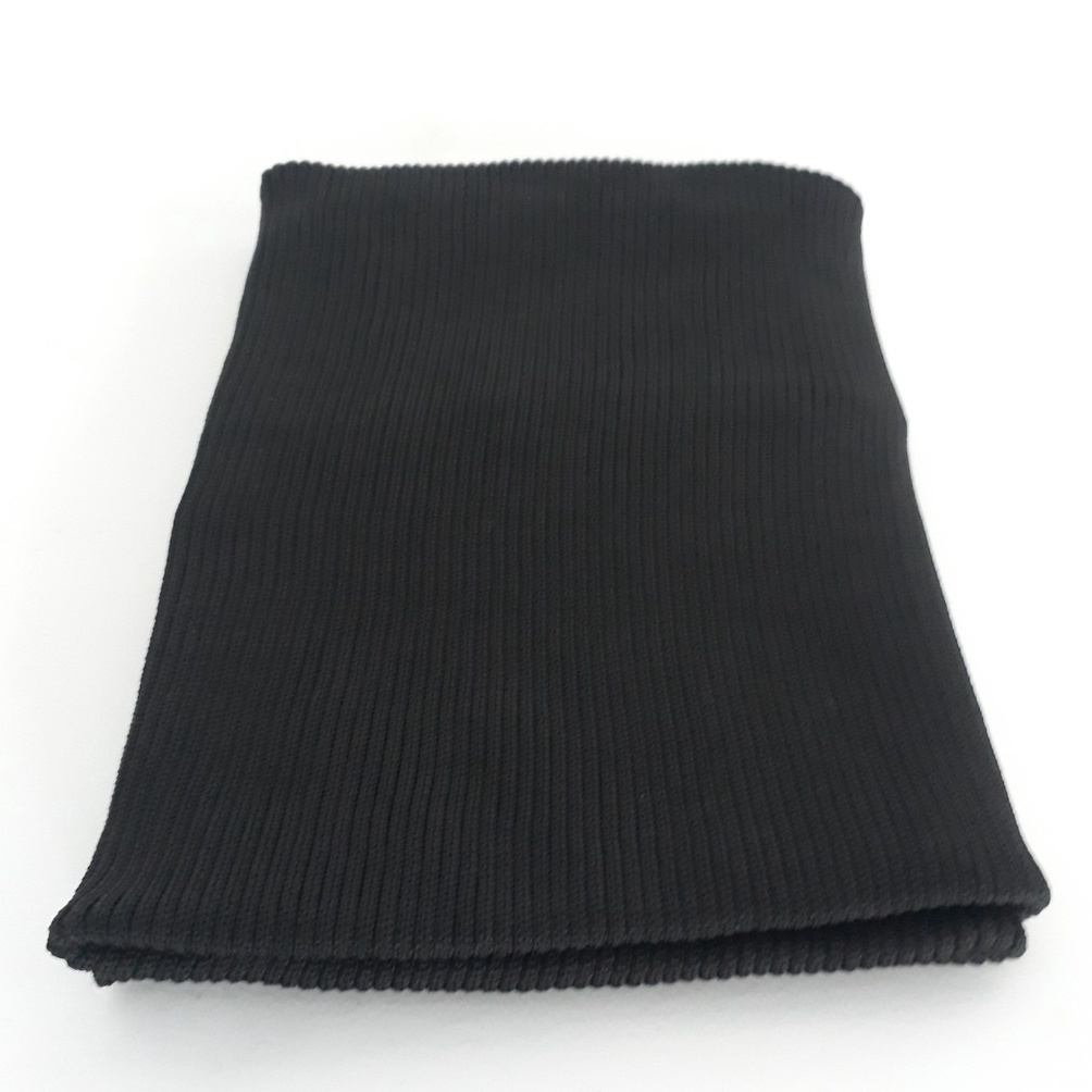 New Rib Bur Babat Hitam 2X1 Untuk Jaket Pergelangan Tangan Pinggang dan Kerah atau Training