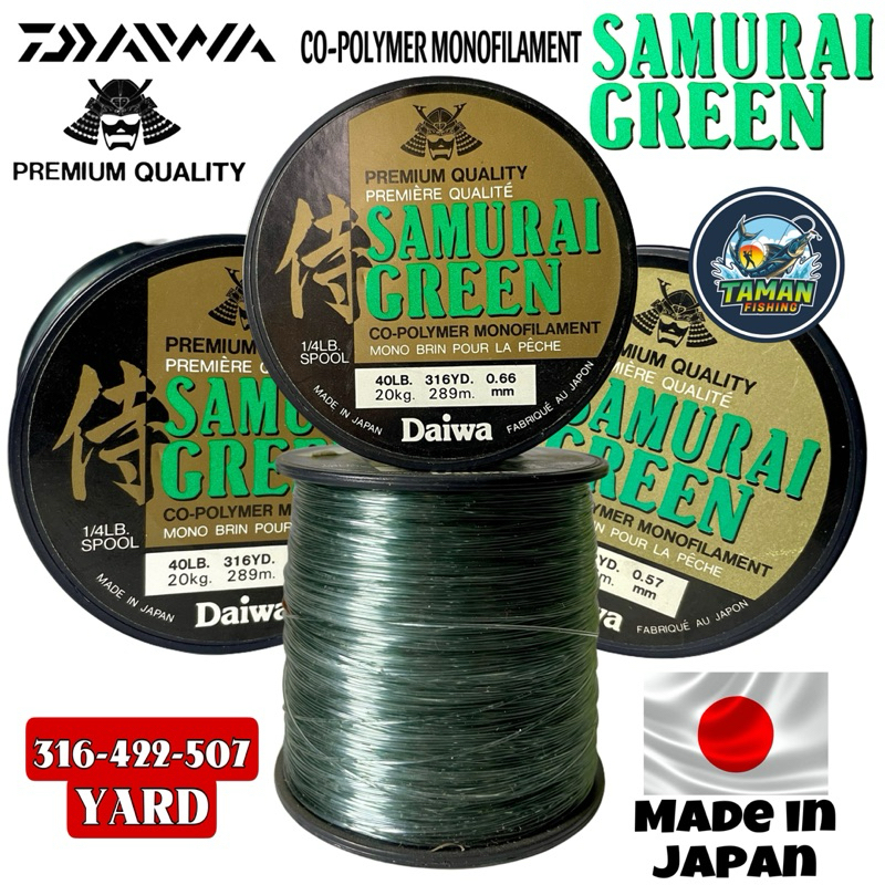 Senar Pancing Laut Daiwa SAMURAI GREEN 316/422/507 Yard