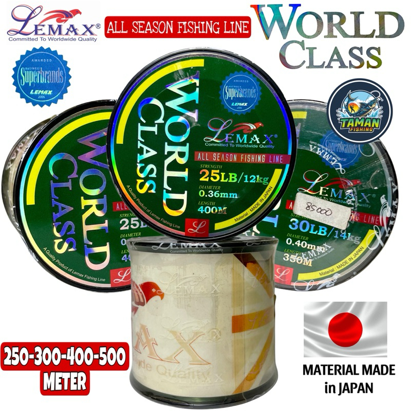 Senar Pancing Laut Lemax WORLD CLAS SuperBrands 250/300/400/500Meter