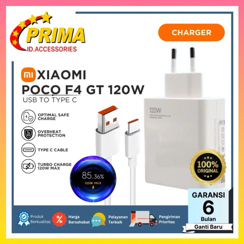 Charger Xiaomi 33W 65W 80W 67W 120W  180W 280W USB Charger + Kabel Data 33Watt 67 Watt 120Watt Turbo