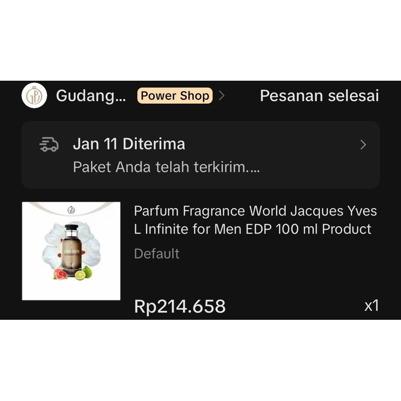 L'Infinite Jacques Yves: Eau de Parfum Fragrance World (Preloved)