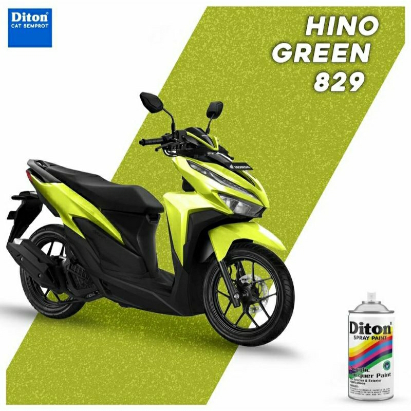 #MAU# Cat Semprot Diton 829 Hino Green 300ml Hijau Muda Terang Cerah Hino Solid Cat Spray Duco Diton