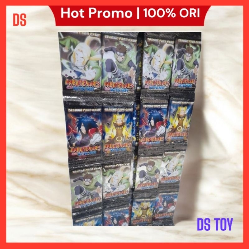 1 renceng mainan trading card kartu naruto isi 12 set