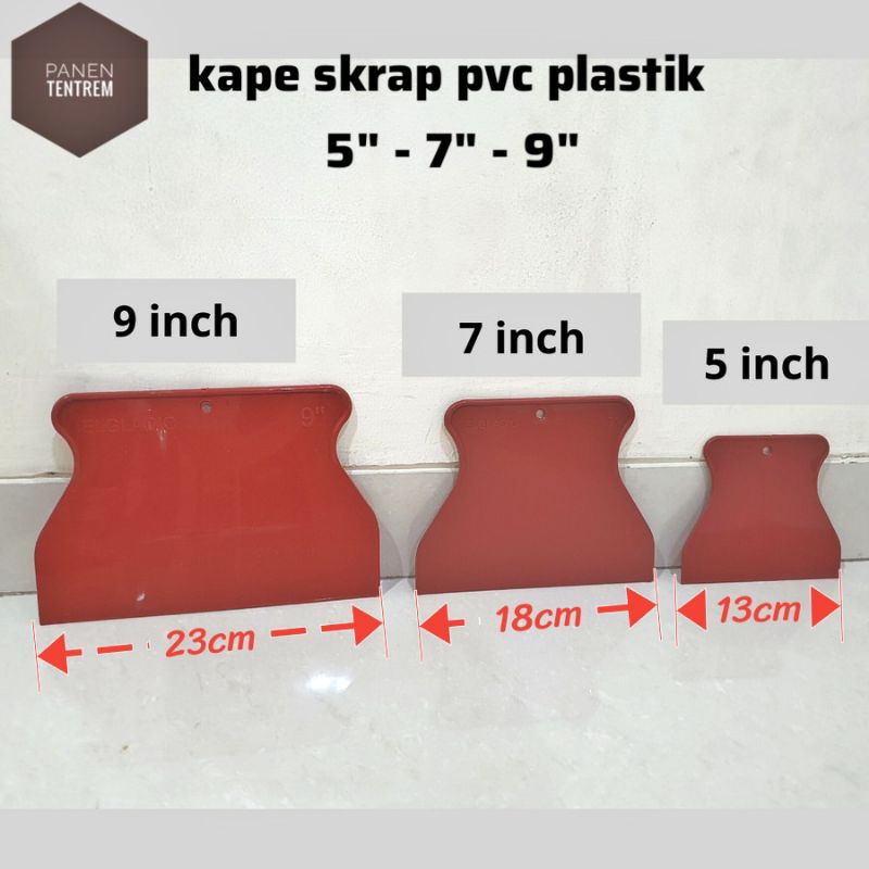 kape skrap pvc plastik 5inc 7inc 9inc