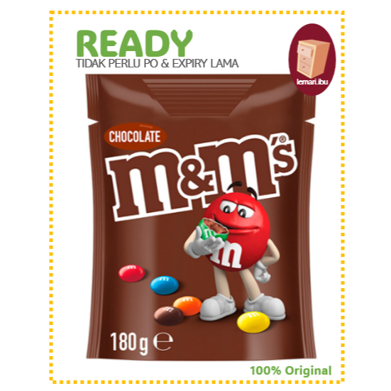 

M&M'S Milk Chocolate Snack & Share Bag | 180g / Coklat M&M - 100% ORIGINAL Australia