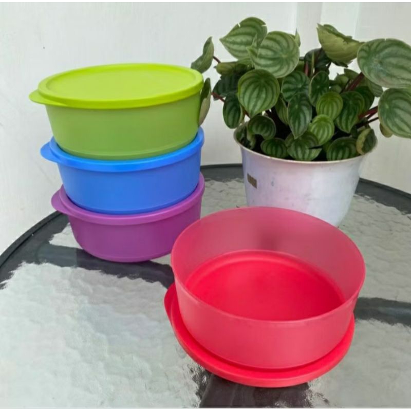 Toples snack tropical round 1 liter tuperware eceran  1 pcs