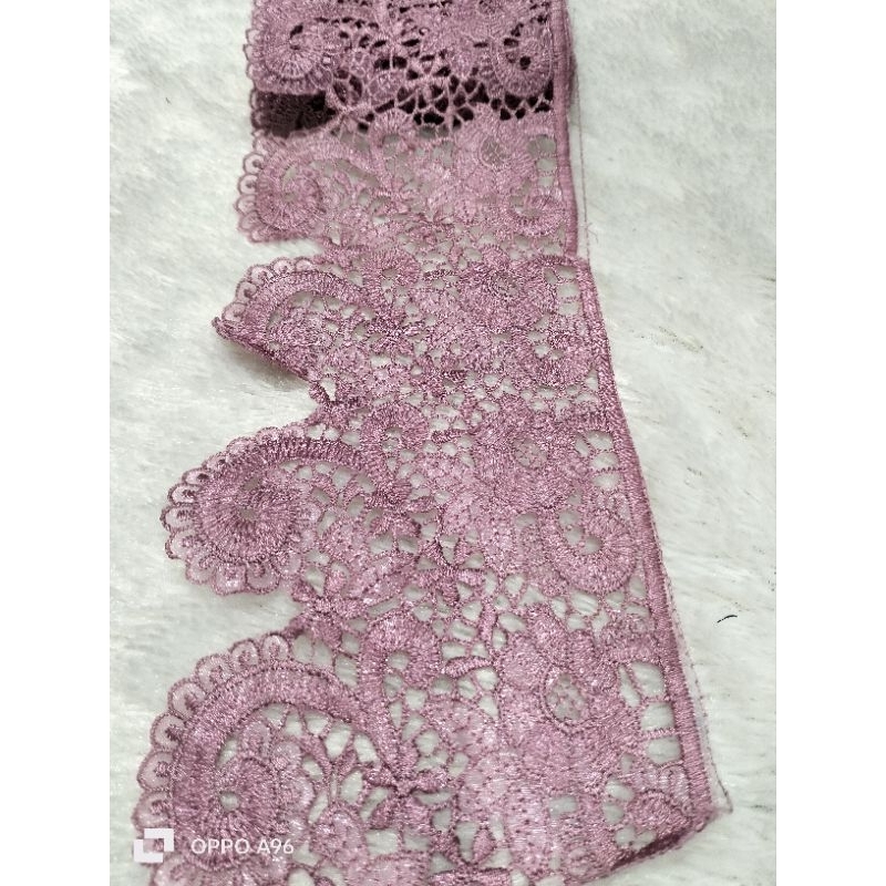 renda bordir motif keong lebar 10cm