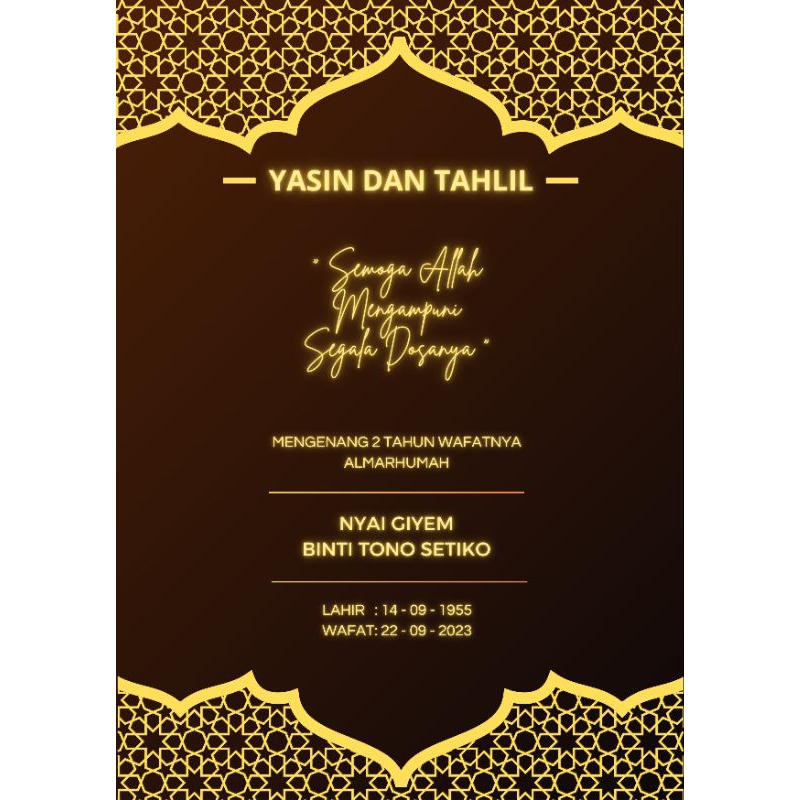 Template Yaasin dan Tahlil