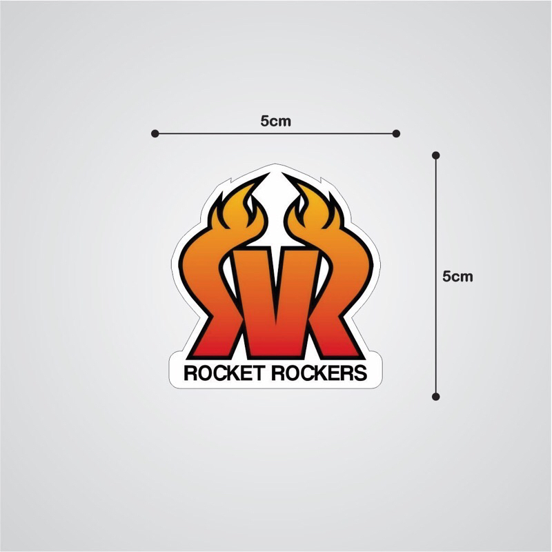 

stiker indie pop punk band ROCKET ROCKERS vinyl glossy cutting waterproof