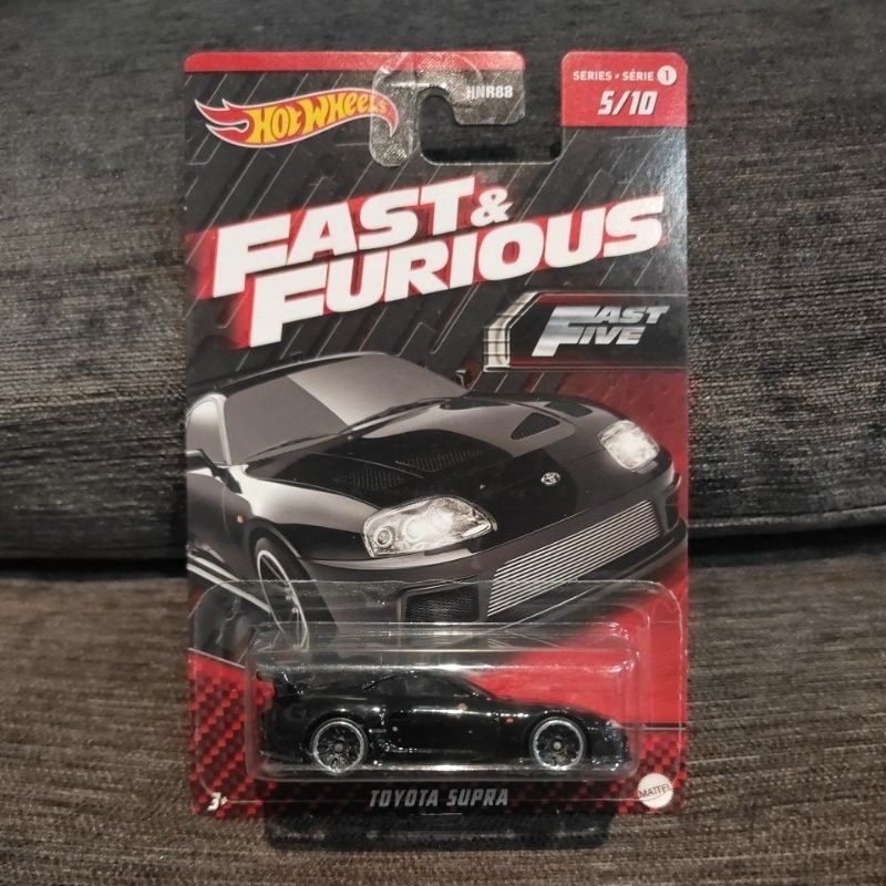 Hotwheels Fast Furious Toyota Supra Hitam Wave 1 (FREE PROTEKTOR) BUBBLE PECAH