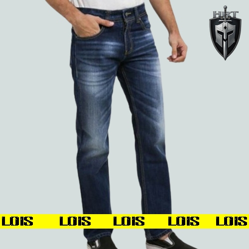 Lois Original Celana Jeans Panjang Pria Reguler Warna Biru Celana Jeans Lois Model Terbaru CFL