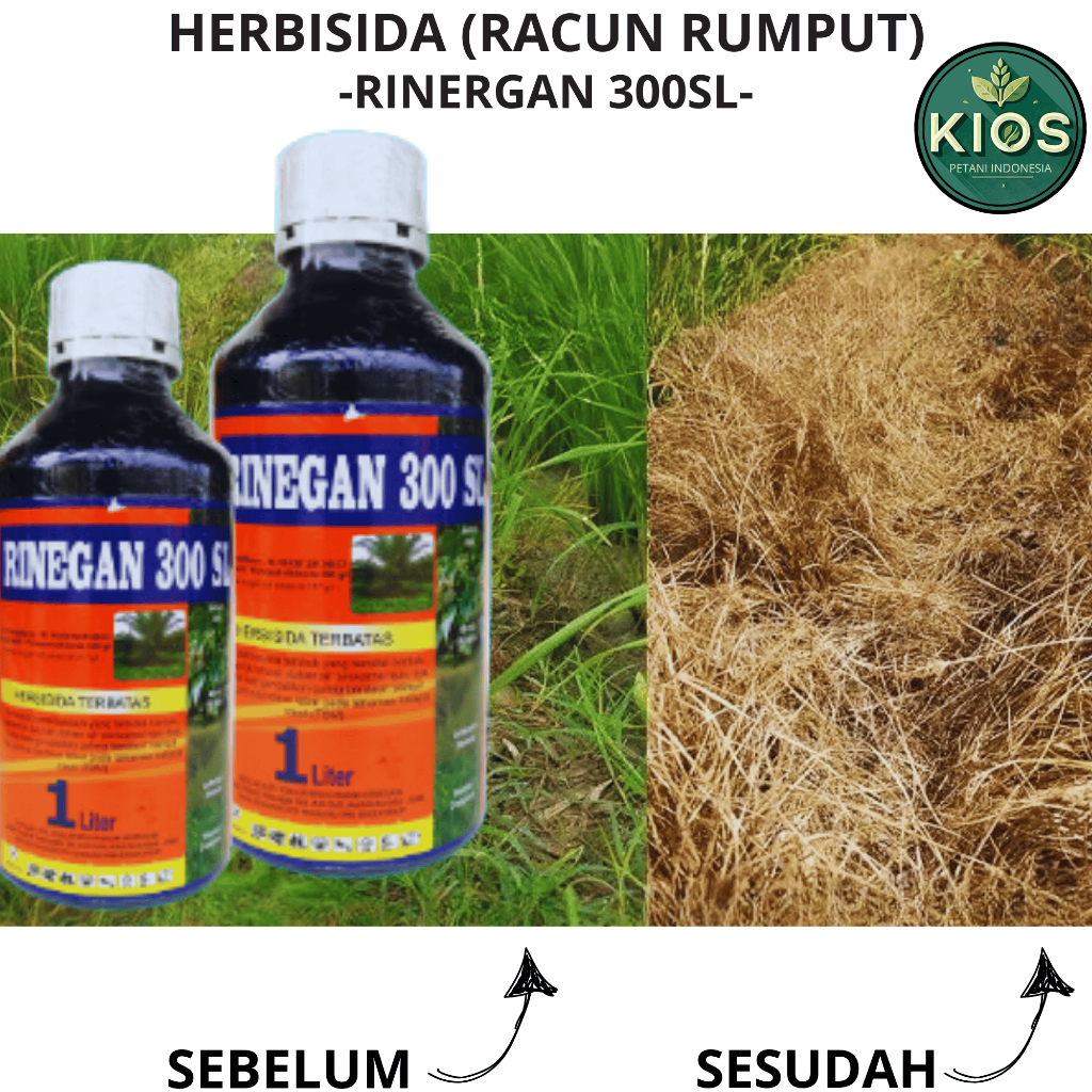 herbisida pembasmi rumput gulma RINEGAN 300SL  1liter  + zhavitron 20WP ( PROMO EDISI ORIGINAL )