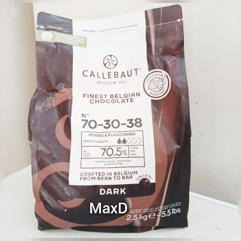 

Callebaut Finest Belgian Chocolate Dark 70.5% Repack 500gr
