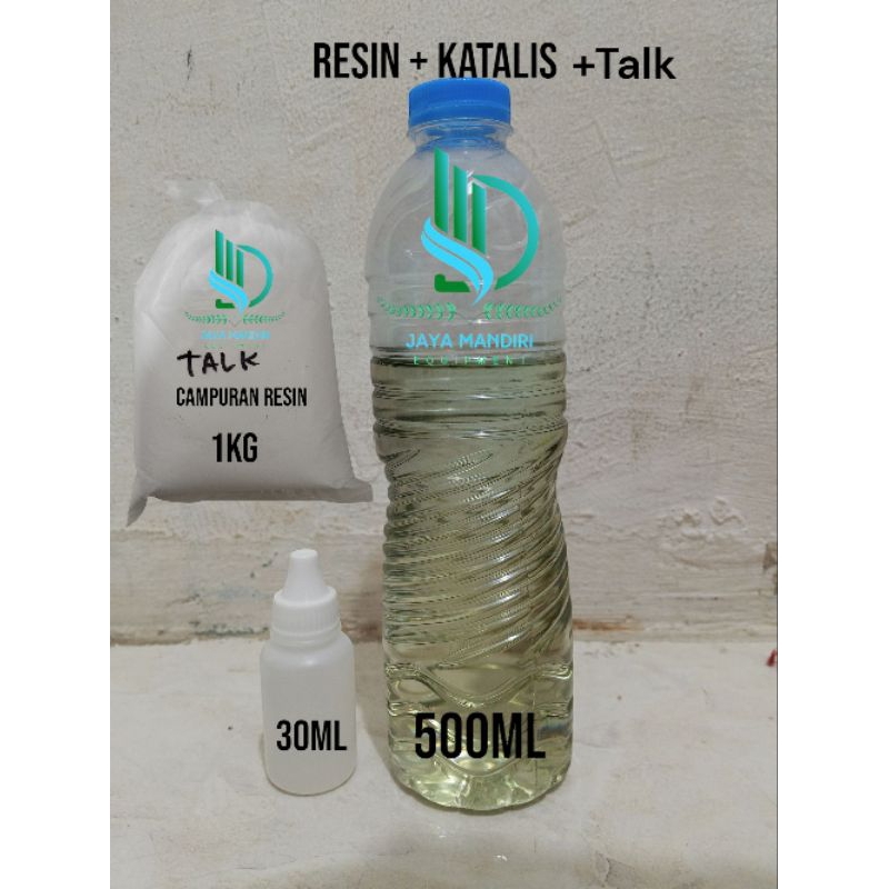paket Resin Talk + katalis untuk menambal nat marmer 500 gram