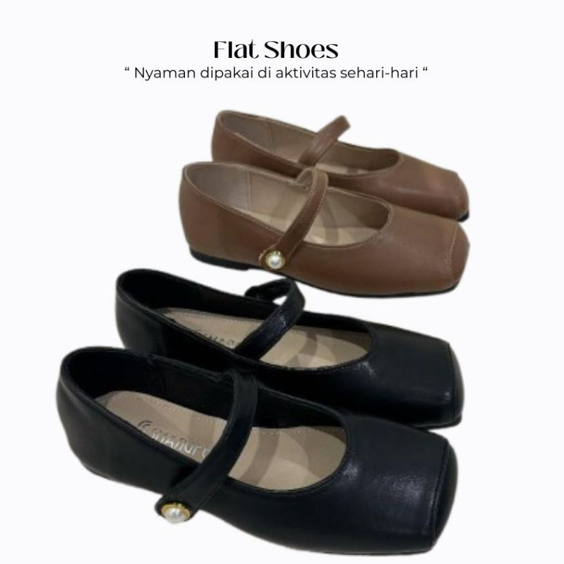 flat shoes korea/maryjane flat shoes/flat shoes cantik/flat shoes maryjane/mary jane shoes/sepatu do