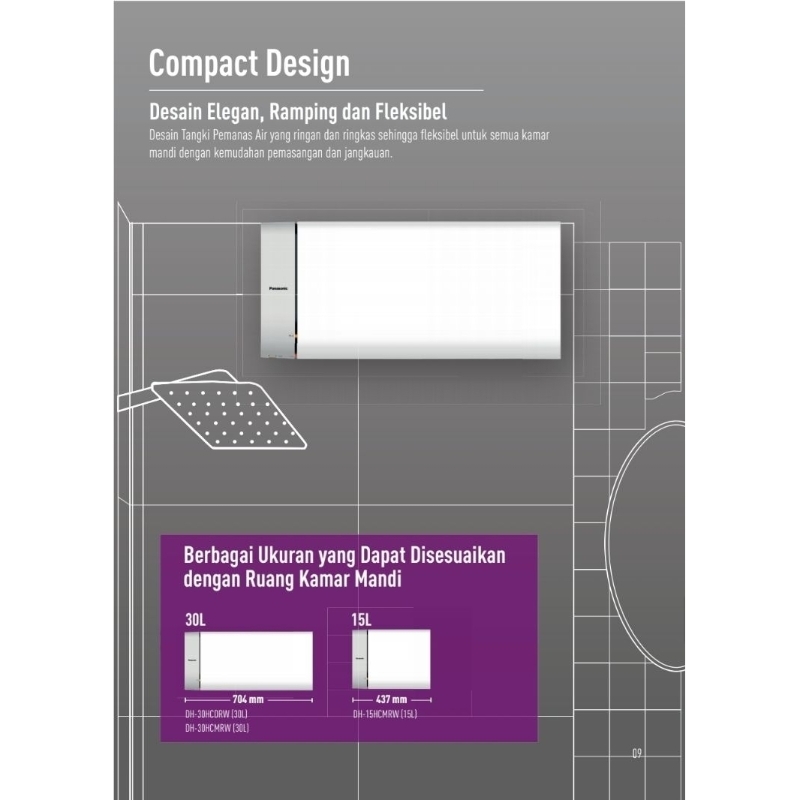 Water Heater Panasonic DH-15HCMRW