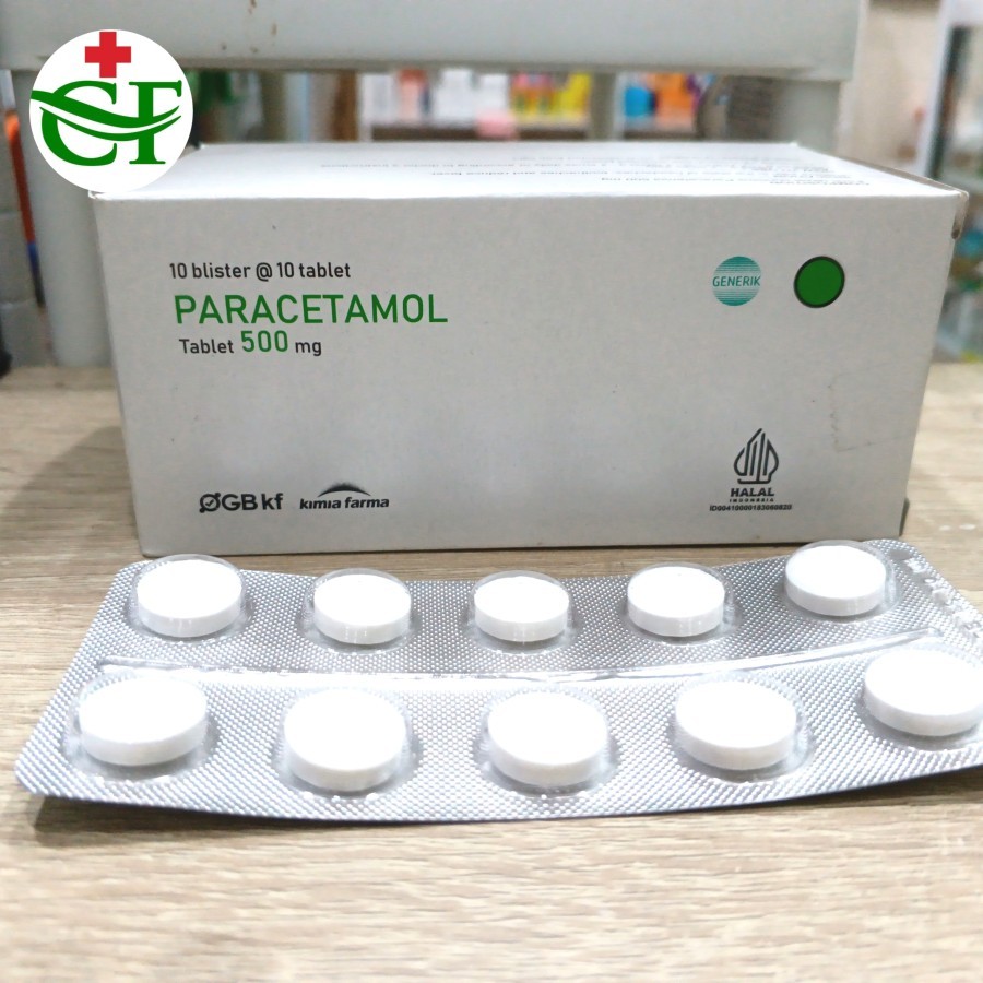 Grosir 1 Box isi 100 tablet PARACETAMOL 500mg KIMIA FARMA