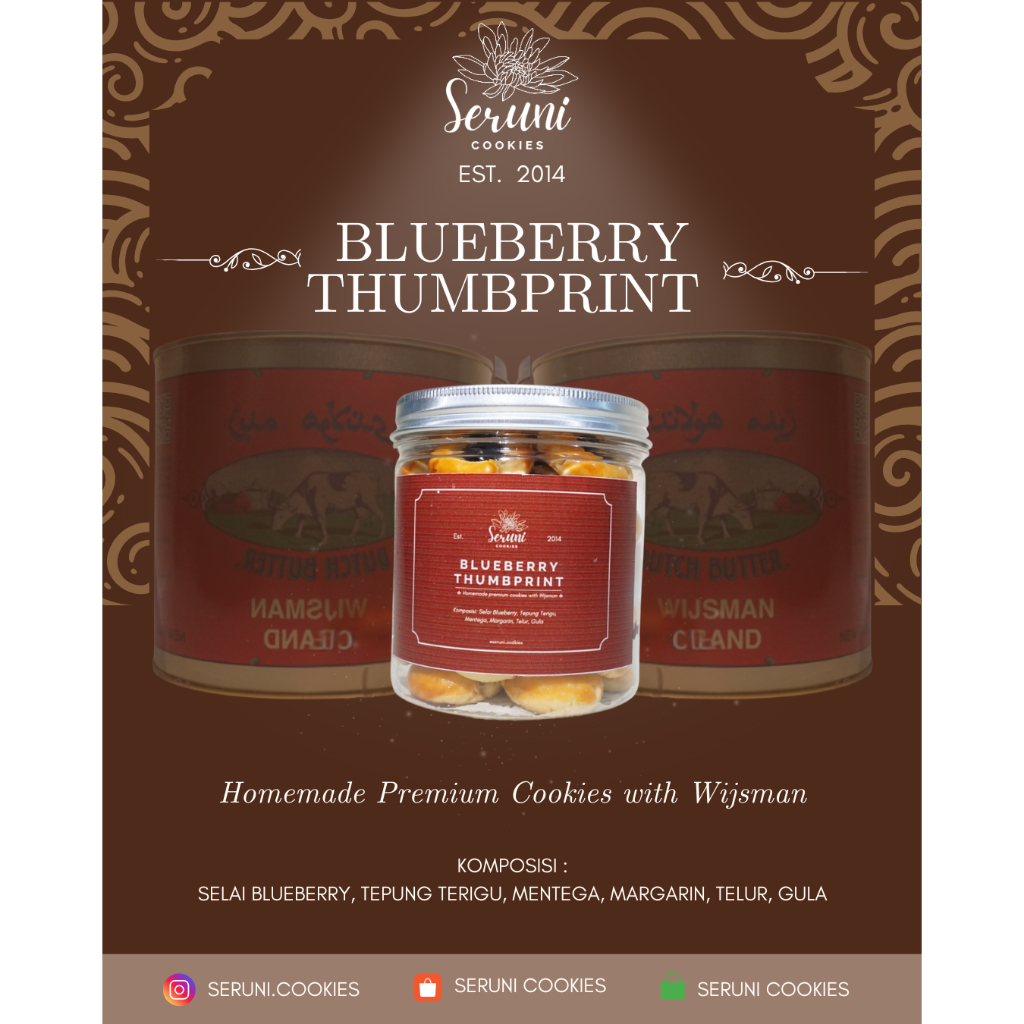 

Blueberry Thumbprint Wijsman Premium by Seruni Cookies