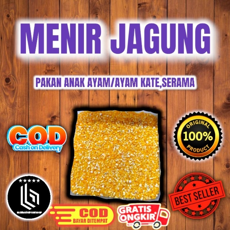 Jagung menir/beras jagung pakan anak ayam,kate,serama,merpati,burung derkuku,puter dll