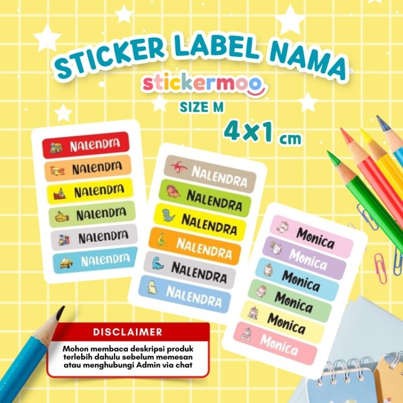 

STIKER NAMA LABEL SIZE M WATERPROOF