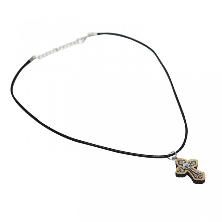 Yeraya Kalung Salib Kayu Besi Jerusalem Kalung Aksesoris Kalung Rohani Kalung Tali Salib Kayu