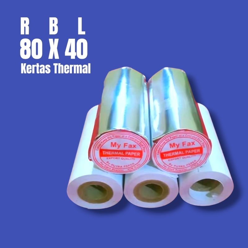 

Kertas Thermal 80x40 Struk Kasir Thermal Paket 10 Roll