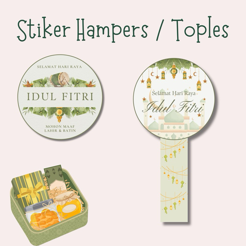 

STIKER LEBARAN TOPLES HAMPERS IDUL FITRI CUSTOM