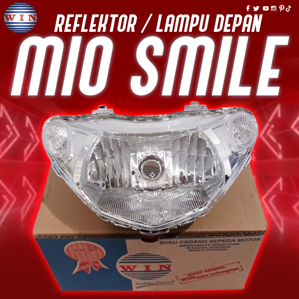LAMPU DEPAN REFLEKTOR REFLECTOR WIN MIO SPORTY NEW / MIO SMILE 2008 2009 2010 2011 28D