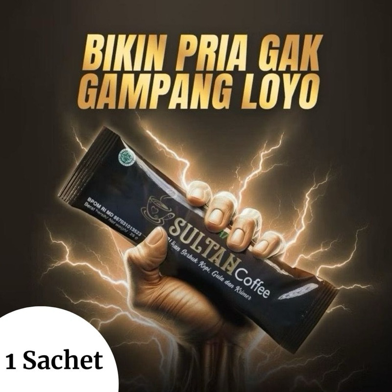 

(COD) 1 Sachet Kopi Sultan Khaia 25gr | Coffe Dewasa Extrak Gingseng Stamina Lebih Kuat Asli BPOM