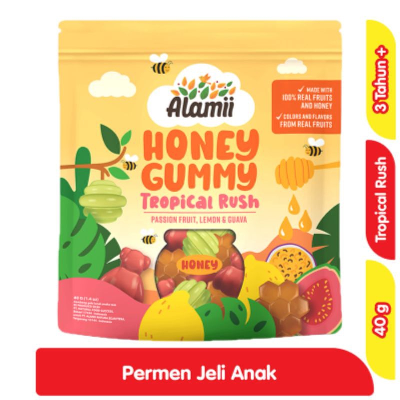 

Alamii Honey Permen Gummy Anak Tropical Rush 40 g