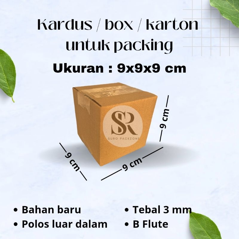 

Kardus Packing Ukuran 9x9x9 cm / Box Packing / Karton Packing Polos Baru dan Tebal