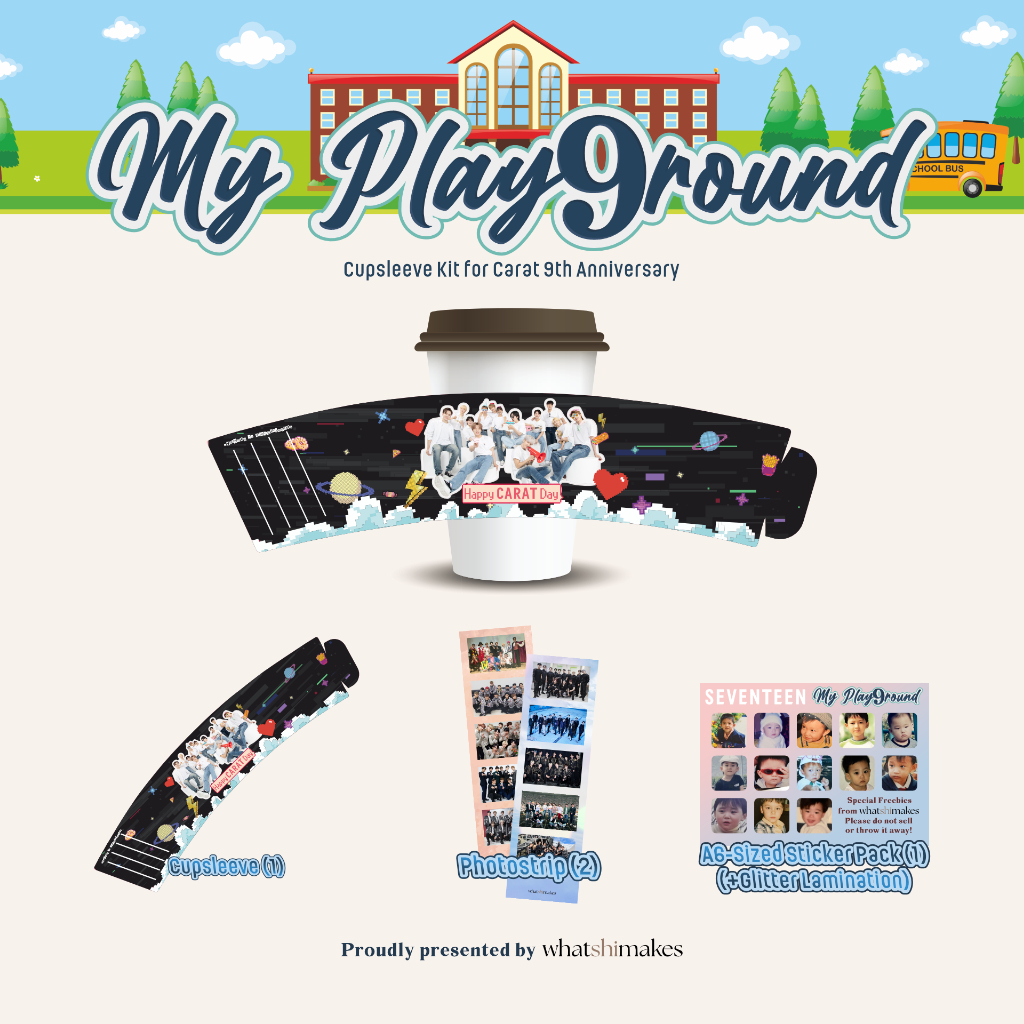 

my play9round - cupsleeve kit for seventeen svt's carat 9th anniversary