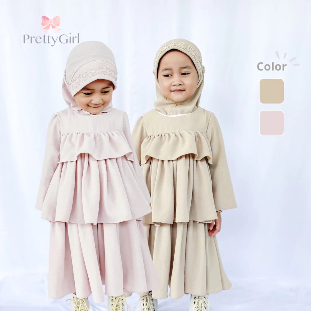 Pretty Girl Gamis - Gamis Anak 1-3 tahun / Gamis Anak Set + Hijab