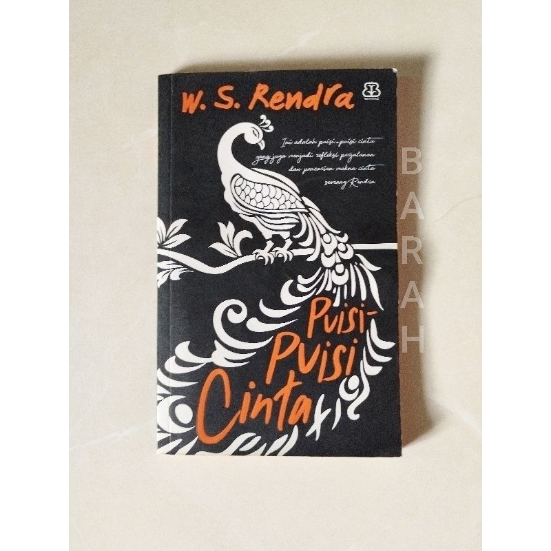 Buku Kumpulan Puisi Cinta WS Rendra. Terbitan tahun 2018. Original, pernah dipakai