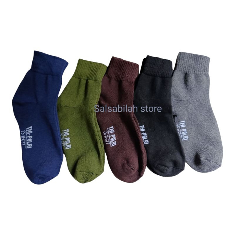 kaos kaki panjang hitam pria tebal cowok/kaos kaki TNI hitam bahan tebal