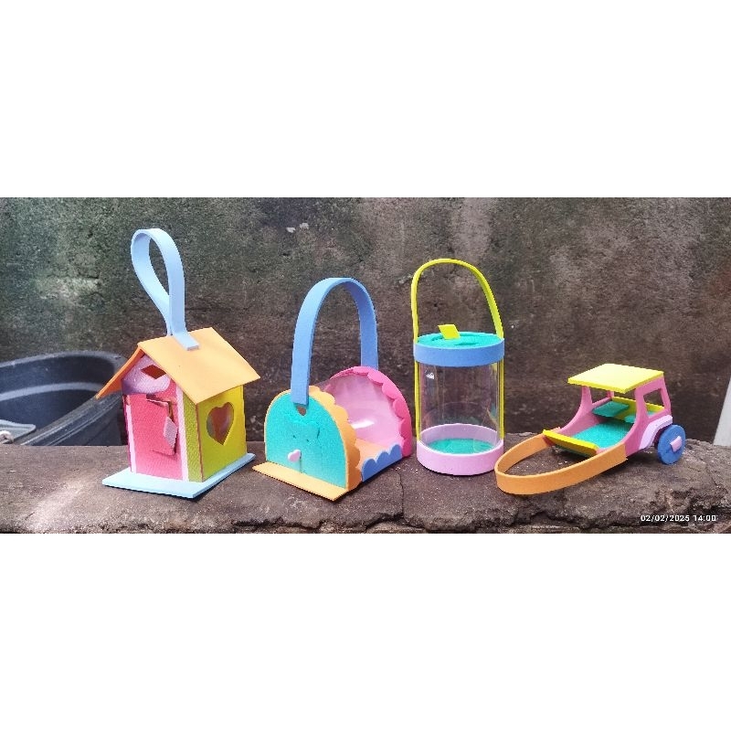 Parcel unik, mainan rumah kelomang kecil sudah jadi