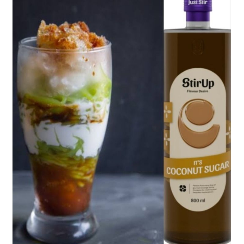 

Es Cendol Coconut Sugar untuk berbuka puasa dengan sirup Premium StirUp Coconut Sugar 800ml