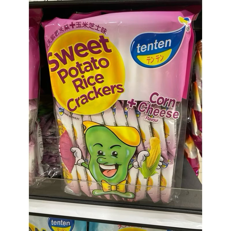 

tenten sweet potato rice crackers + corn cheese flavour 180gr