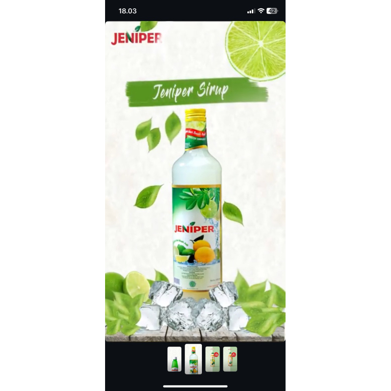 

Jeniper sirup 620ml asli