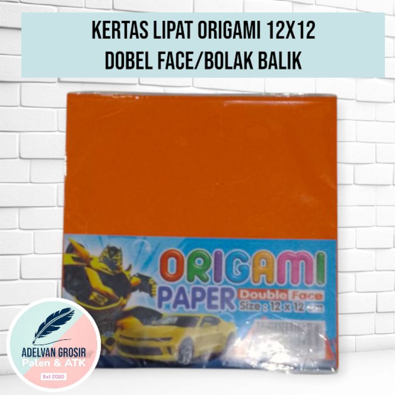 

Kertas lipat origami 12x12 dobel face/bolak balik