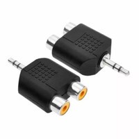 JACK T CABANG RCA MINI STEREO KONEKTOR AV SAMBUNGAN HP KE SPEAKER JACK 3.5MM PC TAB