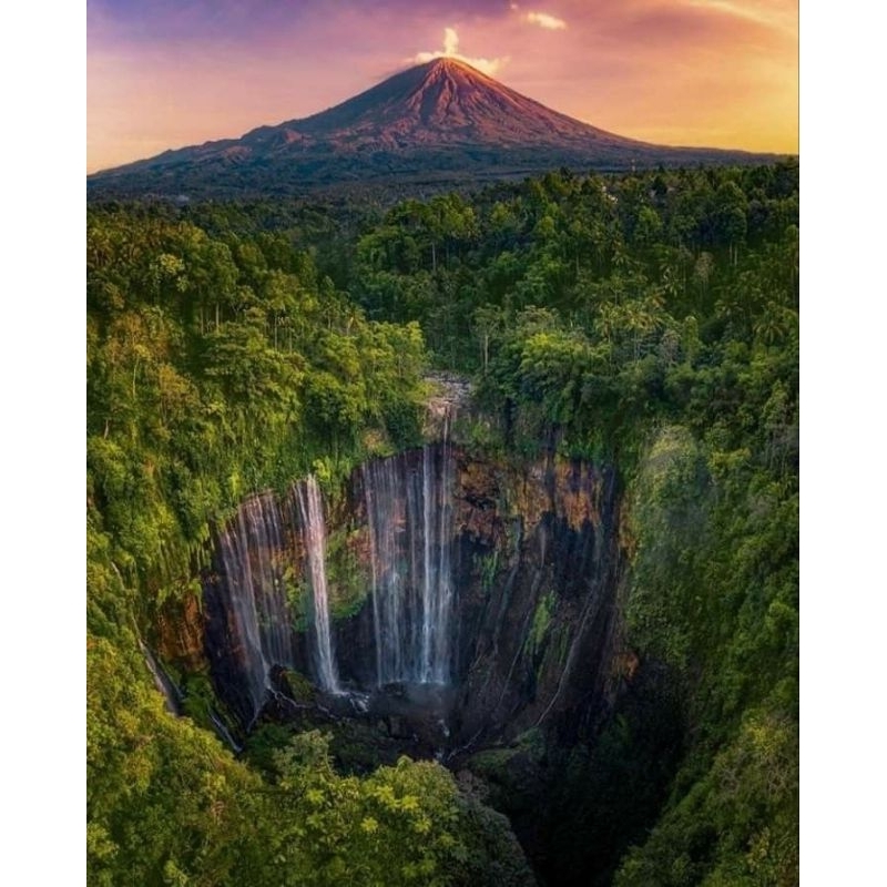 POSTER CETAK, PEMANDANGAN PEGUNUNGAN, hiasaan dinding, lukisan cetak