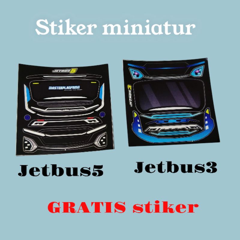 Stiker headlamp bus untuk miniatur jetbus5 dan jetbus3 GRATIS stiker