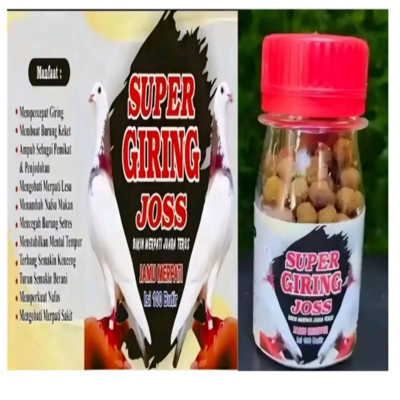100 butir jamu Herbal merpati SUPER GIRING JOSS doping merpati balap dan kolong pil Alus pil edan me