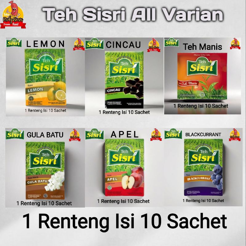 

Teh Sisri All Variant 1 Renteng Isi 10 Sachet