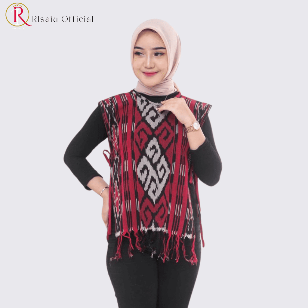 Risatu - Vest Rompi Batik Tenun Wanita Pria Dewasa Etnik PremiumTroso