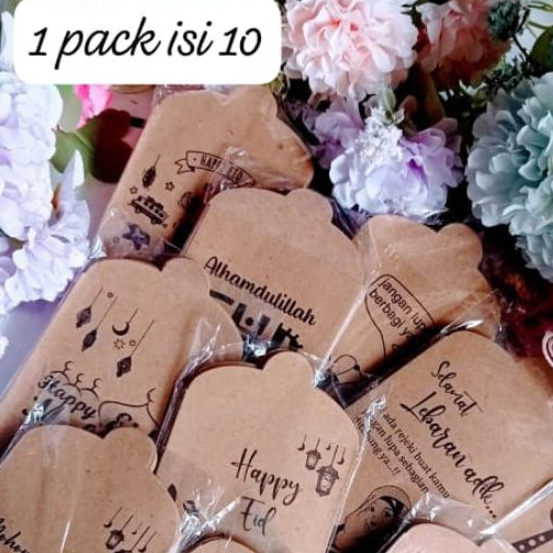 

(Paket Usaha Amplop Lebaran) 1pack/10pack, Kraft/Amplop coklat/Ampau lebaran